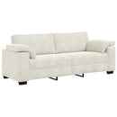 sofasæt 3 dele med hynder velour cremefarvet