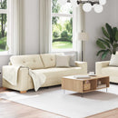 Sofa 2 stk. Beige Linned-blandet stof