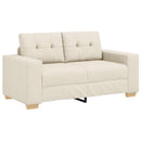 Sofa 2 stk. Beige Linned-blandet stof