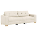 Sofa 2 stk. Beige Linned-blandet stof