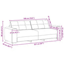 Sofa 2 stk. Beige Linned-blandet stof
