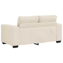 Sofa 2 pcs Beige 221 x 80 x 82 cm Linned-blandet stof