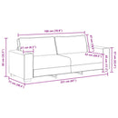 Sofa 2 pcs Beige 221 x 80 x 82 cm Linned-blandet stof
