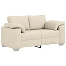 Sofa 2 pcs Beige 219 x 80 x 82 cm Linned-blandet stof