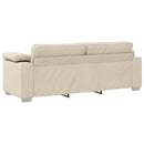 Sofa 2 pcs Beige 219 x 80 x 82 cm Linned-blandet stof