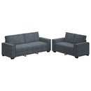 sofasæt 2 dele med hynder velour mørkegrå