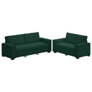 sofasæt 2 dele med hynder velour mørkegrøn