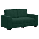sofasæt 2 dele med hynder velour mørkegrøn