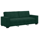 sofasæt 2 dele med hynder velour mørkegrøn