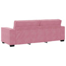 sofasæt 2 dele med hynder velour lyserød