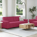 sofasæt 2 dele med hynder velour vinrød