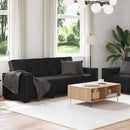 sofasæt 2 dele med hynder velour sort