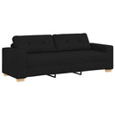 2-delt sofasæt med hynder sort stof