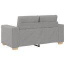 Sofa 2 stk. Skygrå Linned-blandet stof