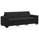 2-delt sofasæt med hynder sort fløjl