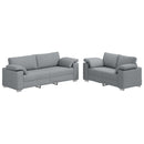 Sofa 2 pcs Lysegrå 219 x 80 x 82 cm Stof