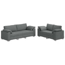 Sofa 2 pcs Mørkegrå 219 x 80 x 82 cm Stof