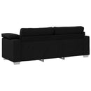 Sofa 2 pcs Sort 219 x 80 x 82 cm Stof