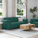 Sofa 2 pcs Mørkegrøn 219 x 80 x 82 cm Stof