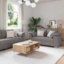 Sofa 2 pcs Gråbrun 219 x 80 x 82 cm Stof