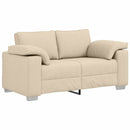 Sofa 2 pcs Creme 219 x 80 x 82 cm Stof