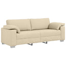 Sofa 2 pcs Creme 219 x 80 x 82 cm Stof