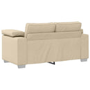 Sofa 2 pcs Creme 219 x 80 x 82 cm Stof