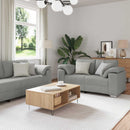 Sofa 2 pcs Skygrå 219 x 80 x 82 cm Stof