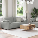 Sofa 2 pcs Skygrå 219 x 80 x 82 cm Stof