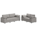 Sofa 2 pcs Skygrå 219 x 80 x 82 cm Stof