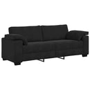 2-delt sofasæt med hynder sort fløjl