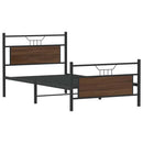 sengeramme 100x190 cm uden madras konstrueret træ brunt eg