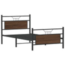 sengeramme 100x200 cm uden madras konstrueret træ brunt eg