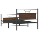 sengeramme 100x200 cm uden madras konstrueret træ brunt eg