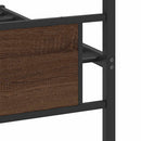 sengeramme 100x200 cm uden madras konstrueret træ brunt eg