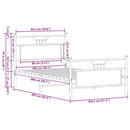 sengeramme 100x200 cm uden madras konstrueret træ brunt eg