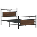 sengeramme uden madras 107x203 cm konstrueret træ brunt eg