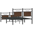 sengeramme 120x190 cm uden madras konstrueret træ brunt eg