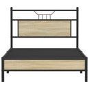 sengeramme uden madras 107x203 cm konstrueret træ sonoma-eg