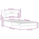 sengeramme uden madras 107x203 cm konstrueret træ sonoma-eg