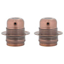 lampeholdere 2 stk rød bronze E27