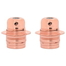 lampeholdere 2 stk rosaguld E27