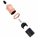 lampeholdere 2 stk rosaguld E27