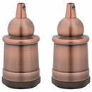 lampeholdere 2 stk rød bronze E27
