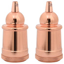 lampeholdere 2 stk rosaguld E27
