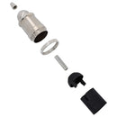lampeholdere 2 stk forniklet satin E27
