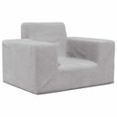 sofa til børn blødt plys lysegrå