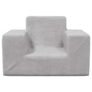 sofa til børn blødt plys lysegrå