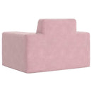 sofa til børn blødt plys lyserød