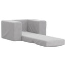 sofaseng til børn blødt plys lysegrå
